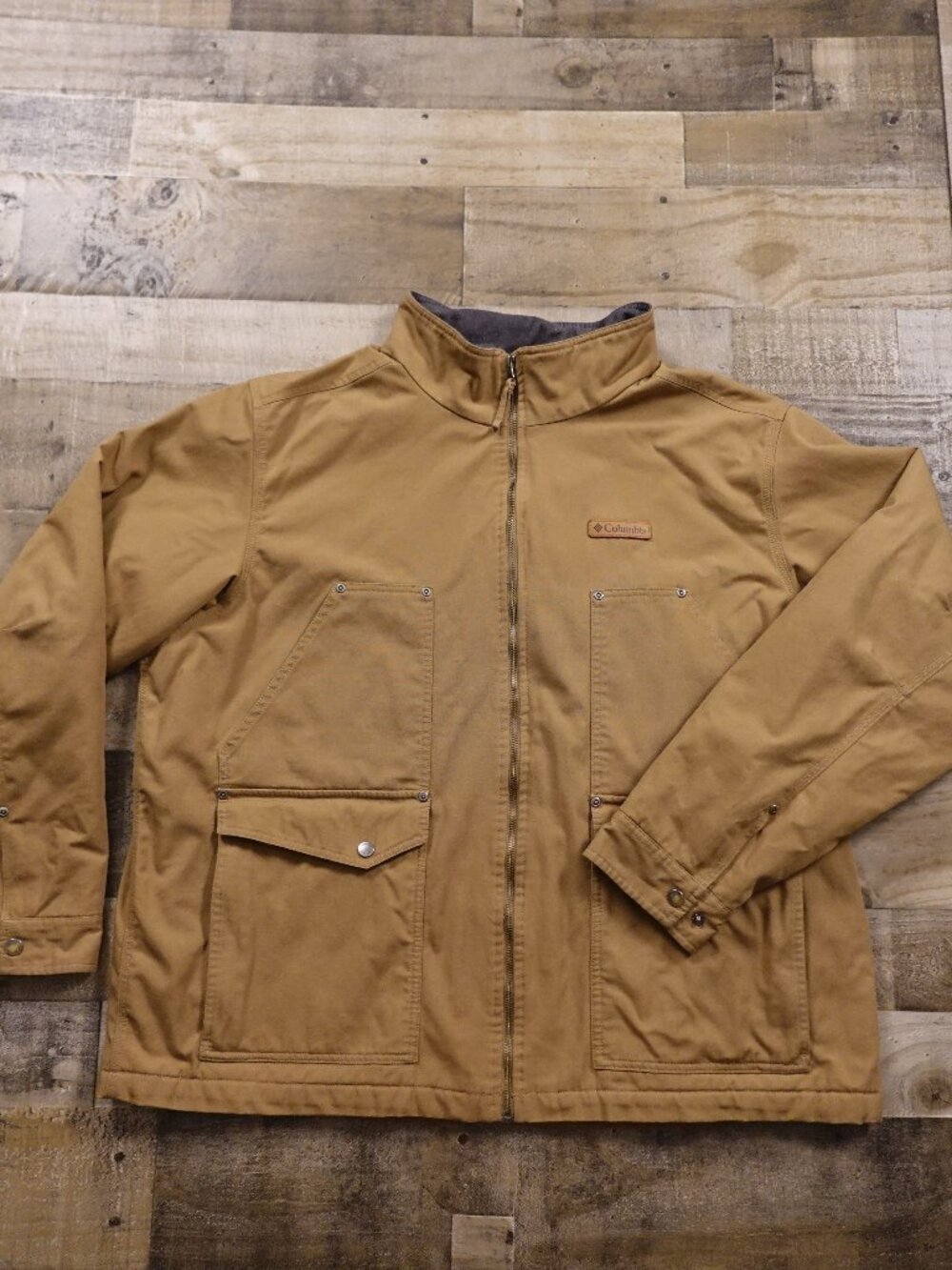 Columbia Loma Vista Jacket Men’s XXL Delta Brown Fleece Lined Workwear